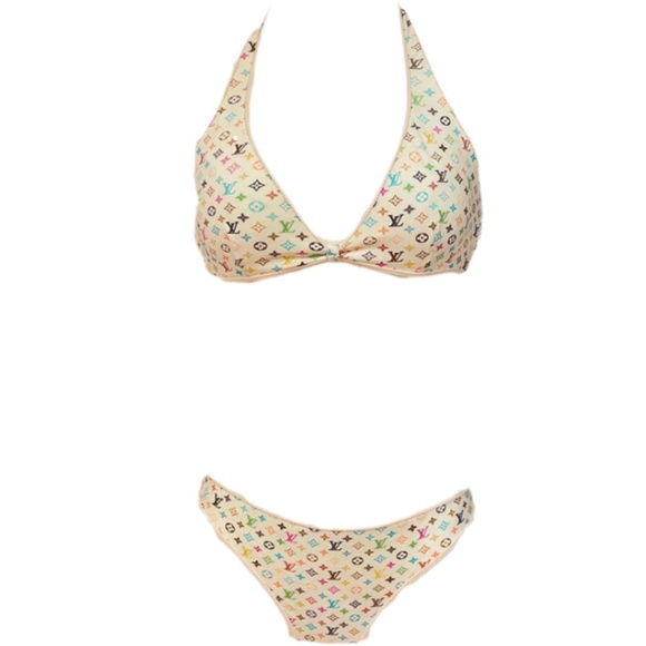 LOUIS VUITTON X Takashi Murakami Vintage LV Logo Monogram Multicolor Bikini Swim - Picture 13 of 13